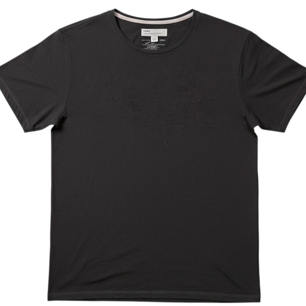 FRED by Fred Segal Dark Gray Crew Neck Short Sleeve T-Shirt Men's Small Bamboo